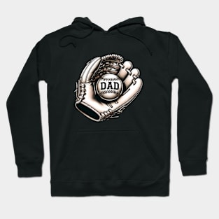 Dad's Home Run" - Baseball Glove & Ball Tee Hoodie